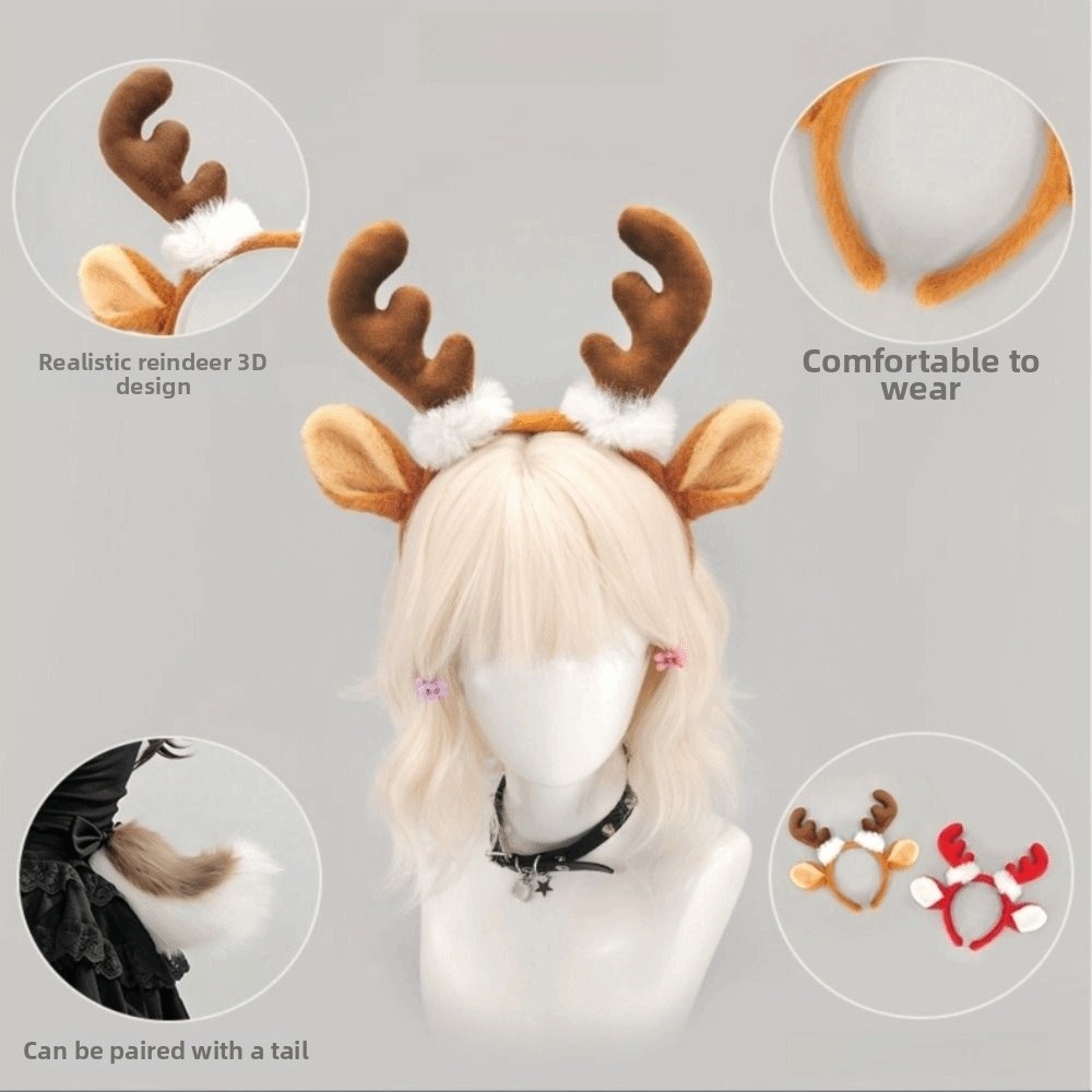 Plush Antler Headband Cute Fes - đánh giá và giá Reindeer Antlers Headband