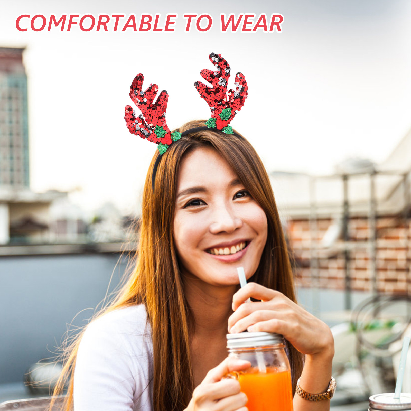 Reindeer Antler Headband Xmas  - đánh giá và giá Reindeer Antlers Headband