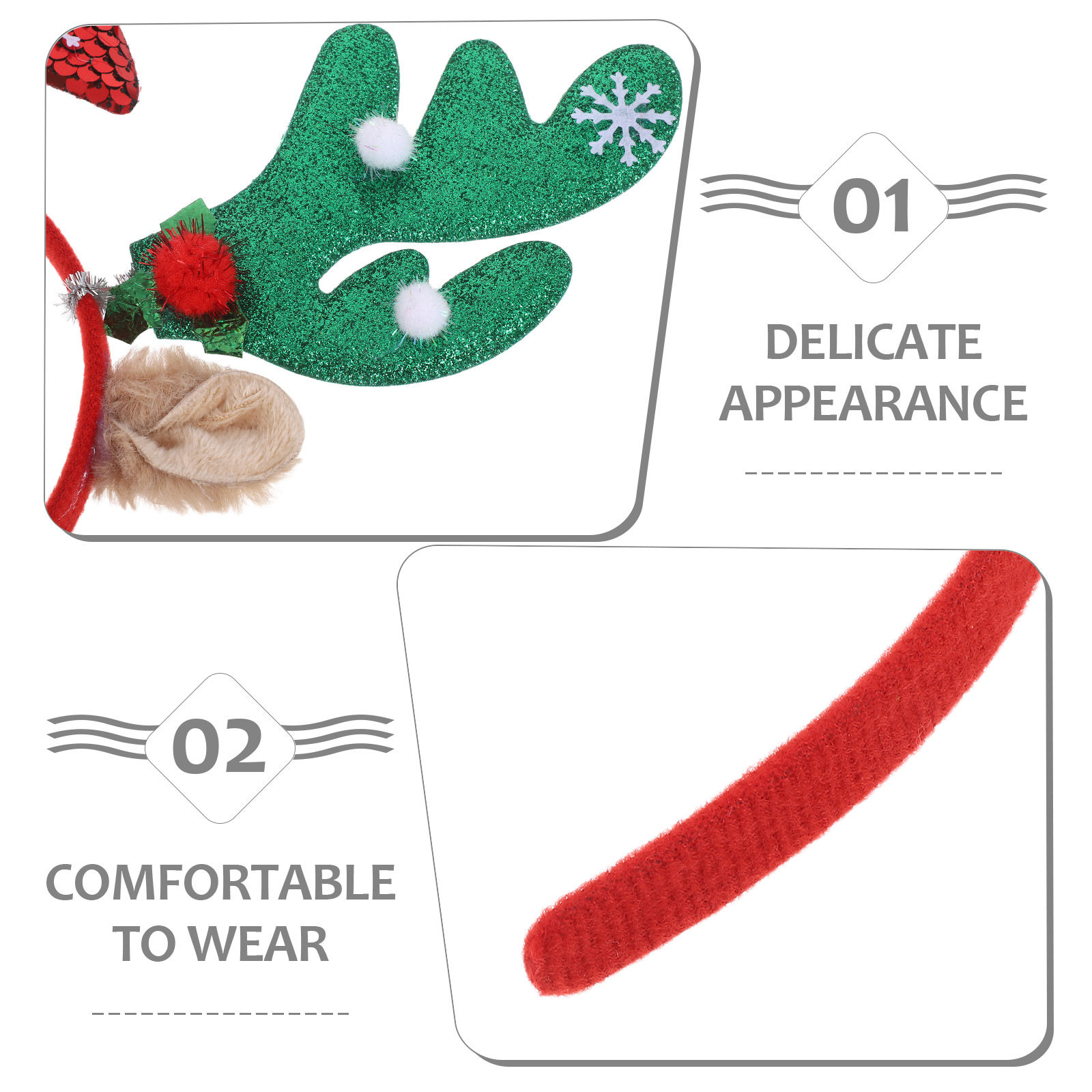 2Pcs Cute Reindeer Headband De - đánh giá và giá Reindeer Antlers Headband