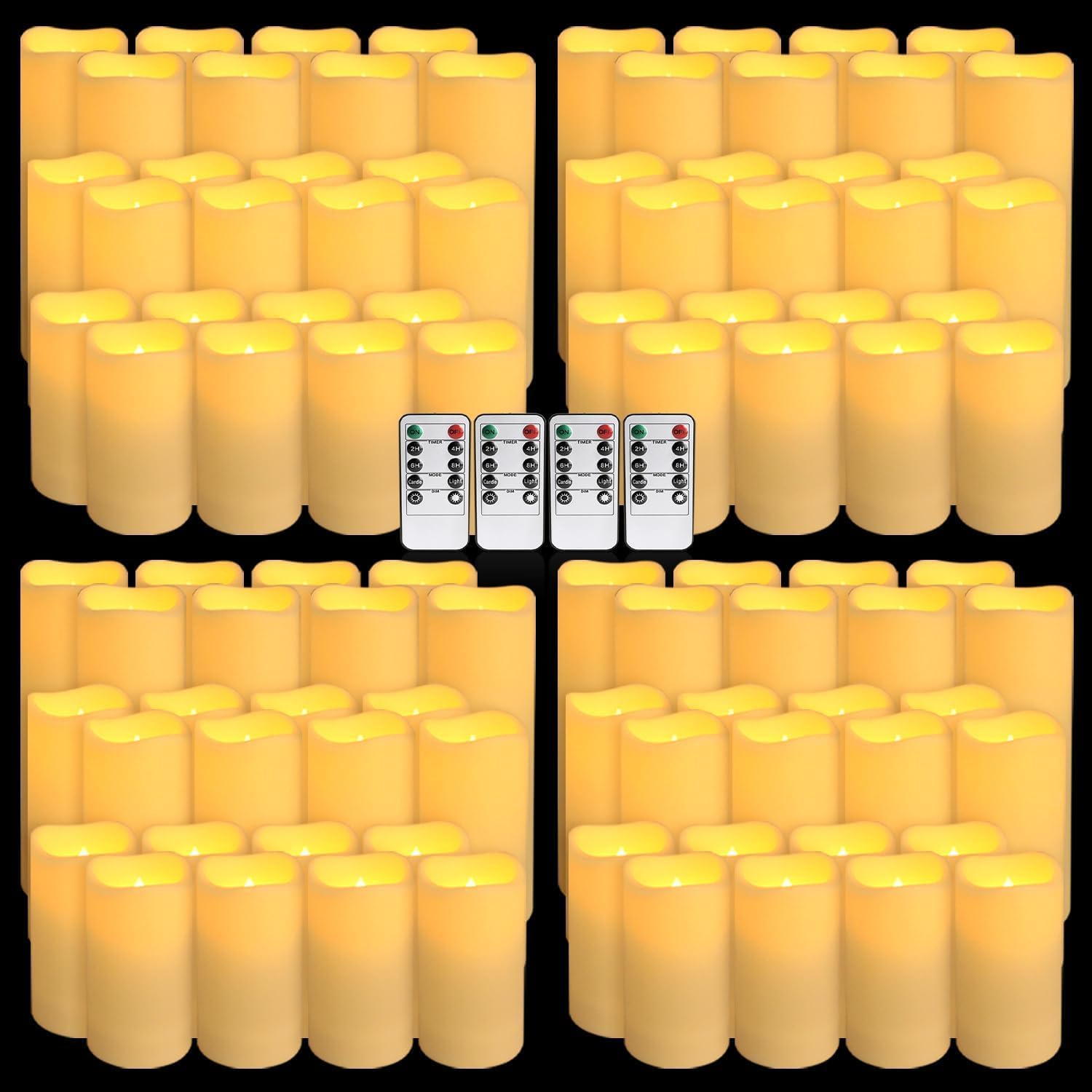 Set of 96 Waterproof Outdoor F - đánh giá và giá Holiday Candle Set